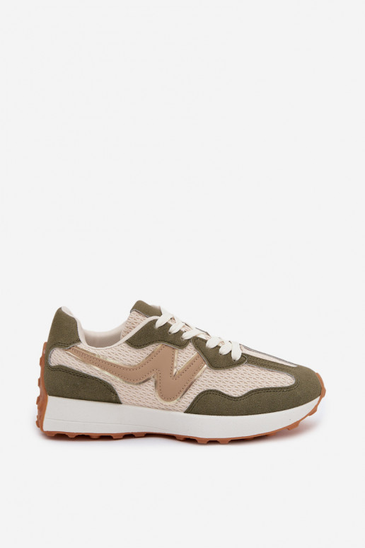 Zielone sneakersy na platformie Janelora
