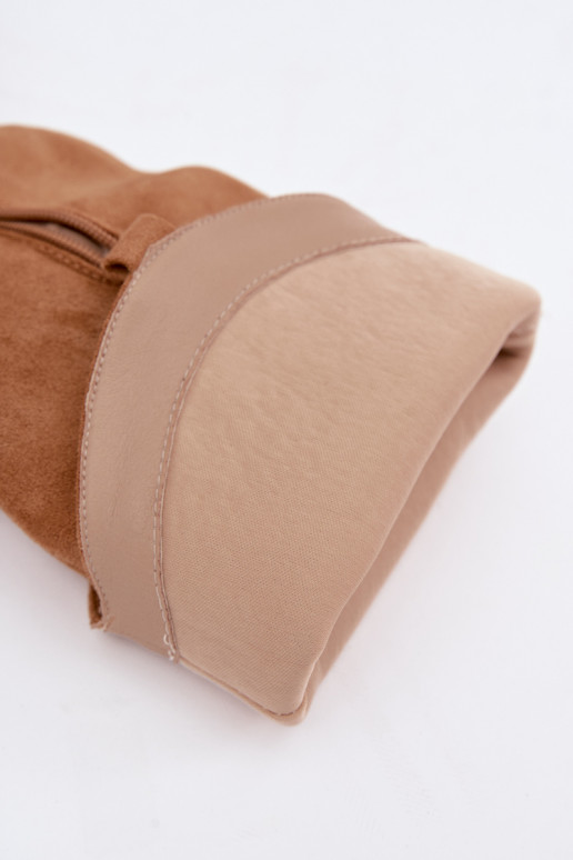 Women's knee-high boots with wide heels in brown Gilena