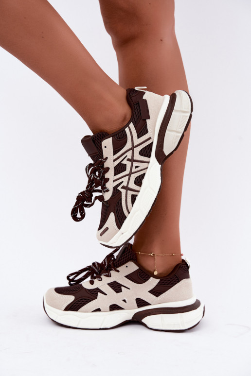 women's sports shoes in brown-beige Nerla
