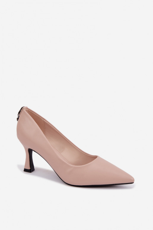 Heeled shoes in sand color Vinceza 62330
