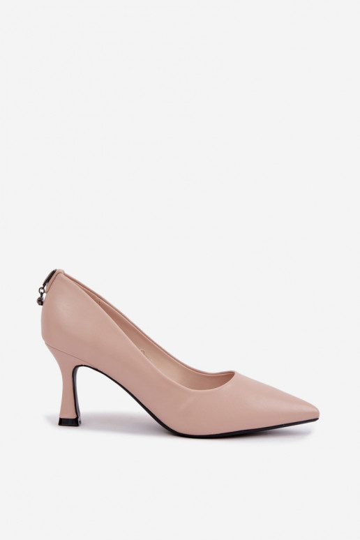 Heeled shoes in sand color Vinceza 62330