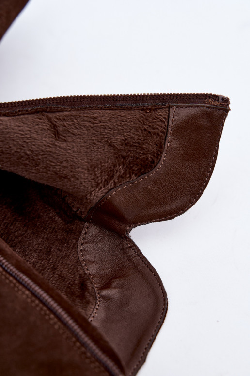 Big Star chocolate brown cowboy-style ankle boots with heels