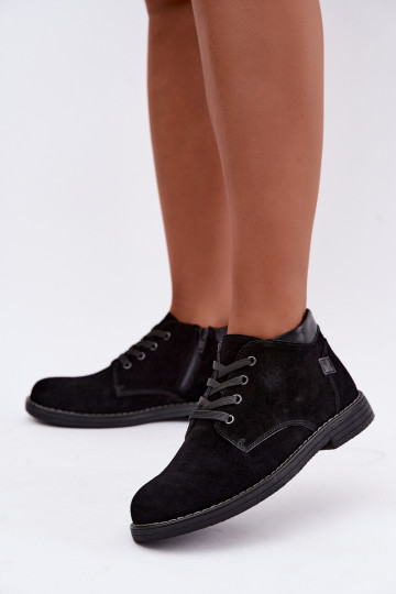 Buty z sztucznej zamszowej skóry w kolorze czarnym Nirelia 2