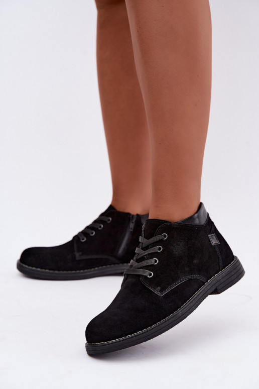Nirelia black suede shoes