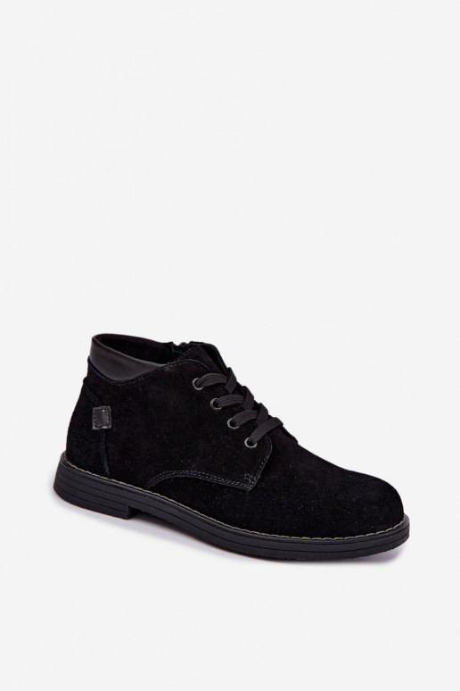 Buty z sztucznej zamszowej skóry w kolorze czarnym Nirelia
