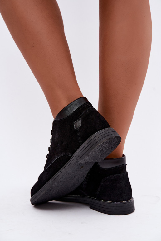 Nirelia black suede shoes