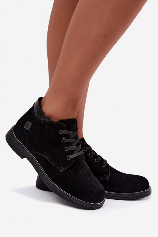 Nirelia black suede shoes