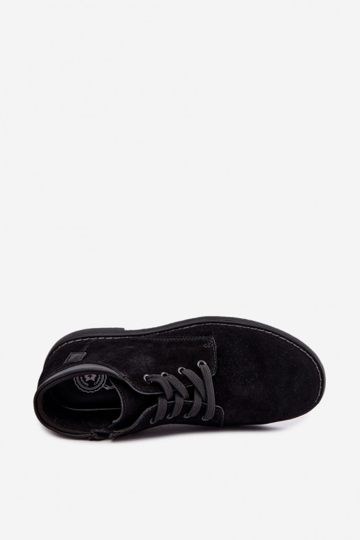 Nirelia black suede shoes
