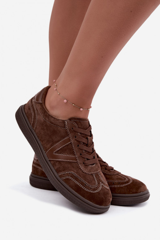 Women's Leather Suede Sneakers Cariva