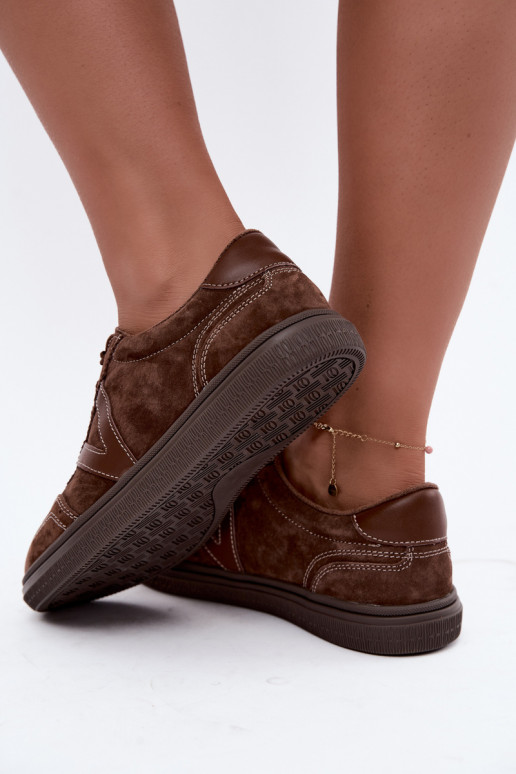 Women's Leather Suede Sneakers Cariva