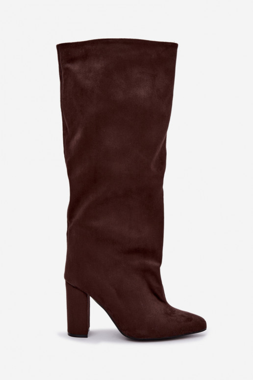 Ankle boots with heels in chocolate Adoria