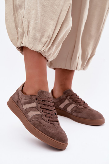 Women's sneakers in brown suede Vinceza 95438 2