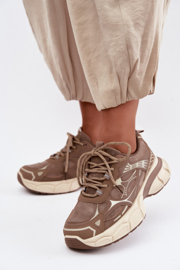 Sport shoes with platform brown INanda 2