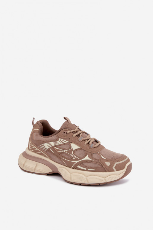 Sport shoes with platform brown INanda