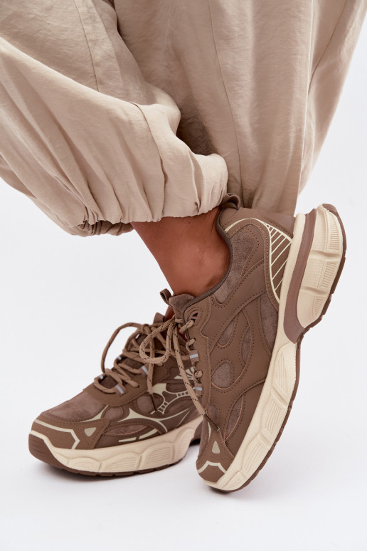 Sport shoes with platform brown INanda