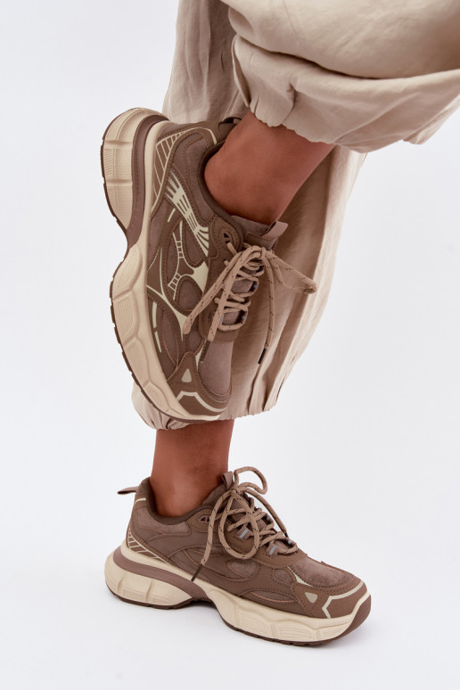Sport shoes with platform brown INanda