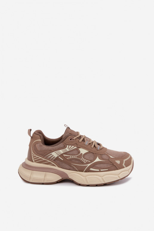 Sport shoes with platform brown INanda