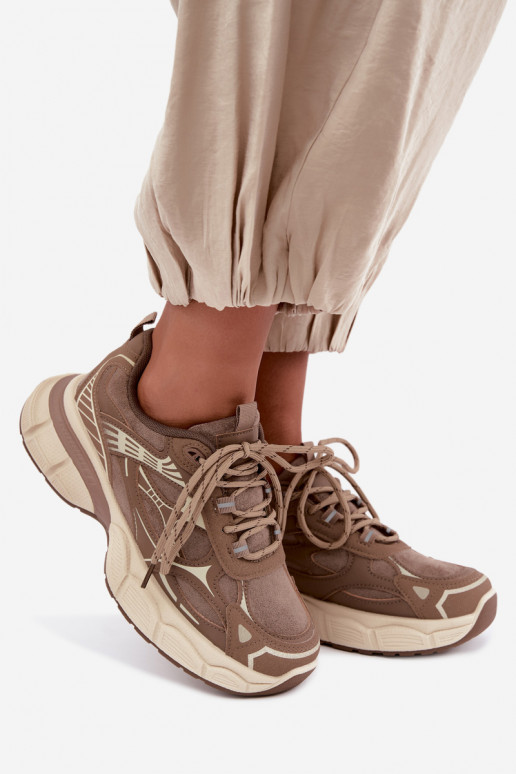 Sport shoes with platform brown INanda