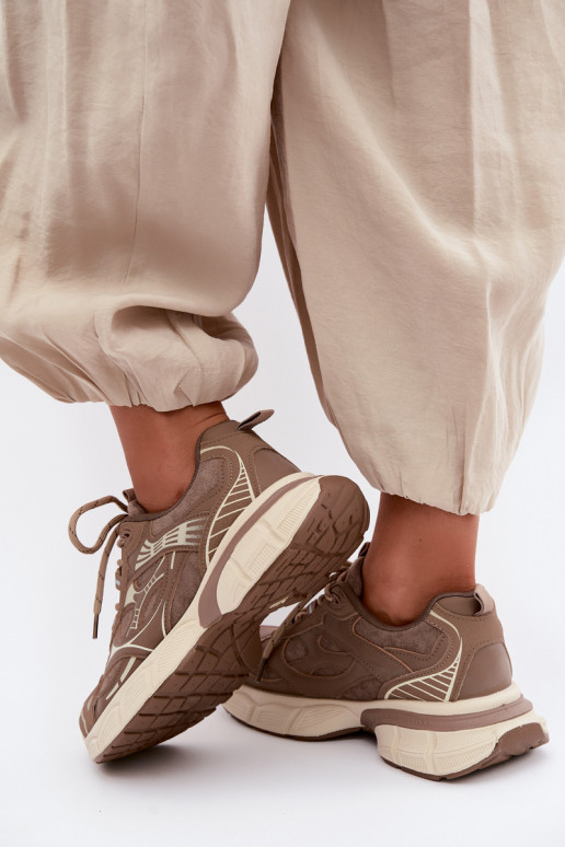Sport shoes with platform brown INanda