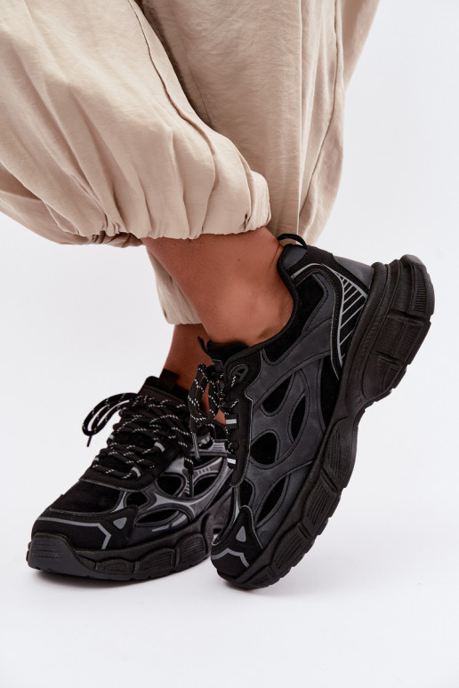 Sport shoes with platform black INanda