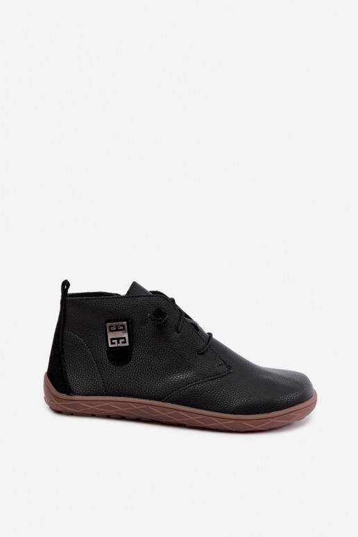 Leather women's shoes Barefoot, black Sireya
