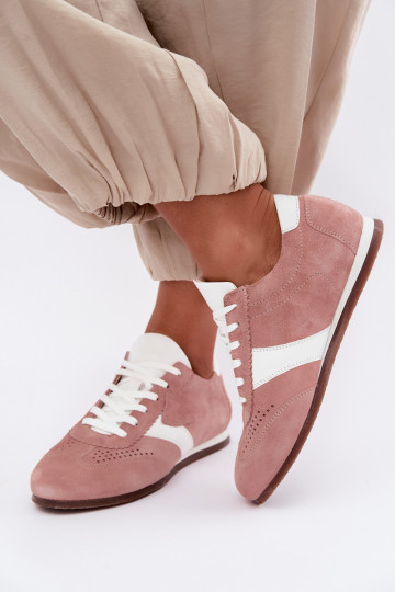 Zazoo N1412 Pink Natural Suede Sneakers