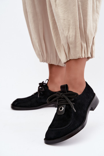 Bieżnikowe buty damskie z sztucznego zamszu D&A CR62-3460 w kolorze czarnym 2