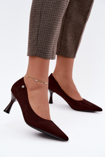 Vinceza 62323 chocolate-colored heels 2