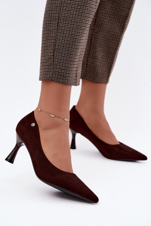 Vinceza 62323 chocolate-colored heels