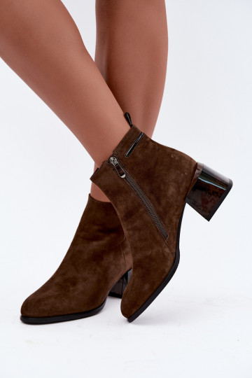 Lurelia brown faux suede ankle boots 2