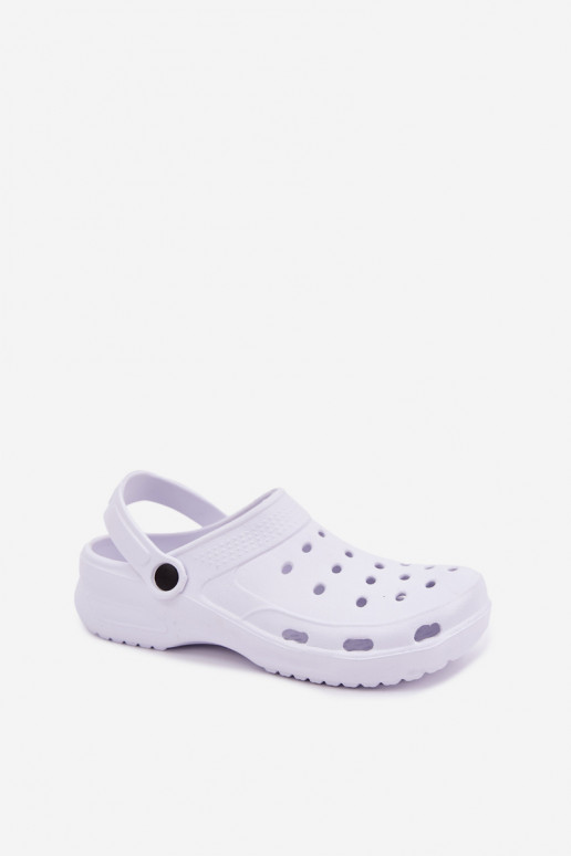 Aderis white lightweight clogs