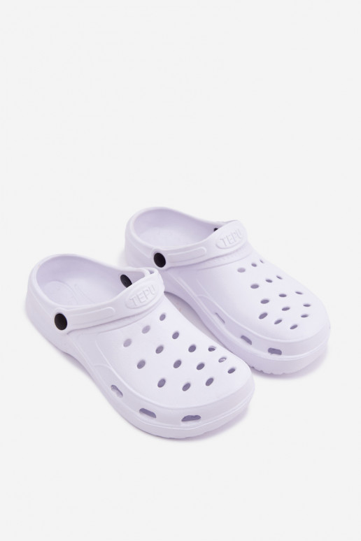 Aderis white lightweight clogs