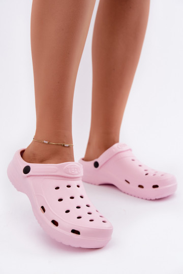 Women's Foam Clog Slides with Flat Soles Pink Aderis
