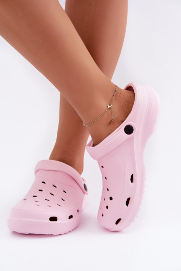 Aderis pink lightweight clogs 2