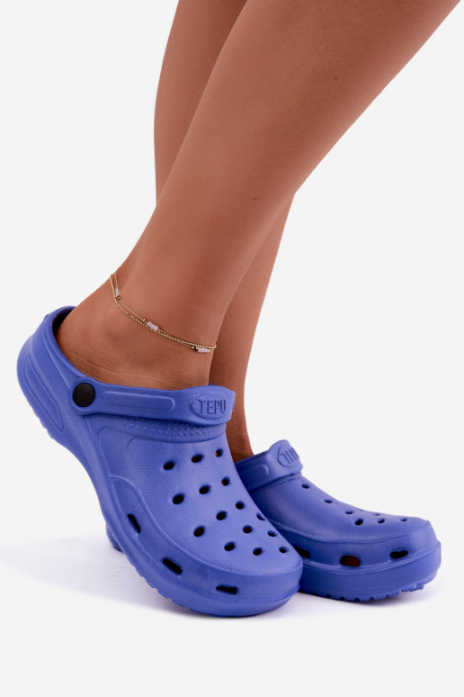Aderis dark blue lightweight clogs