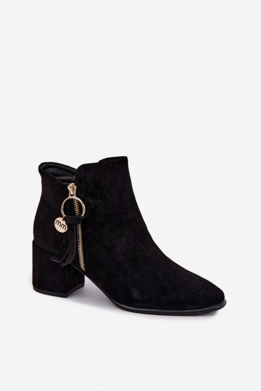 Imara black ankle boots with heels