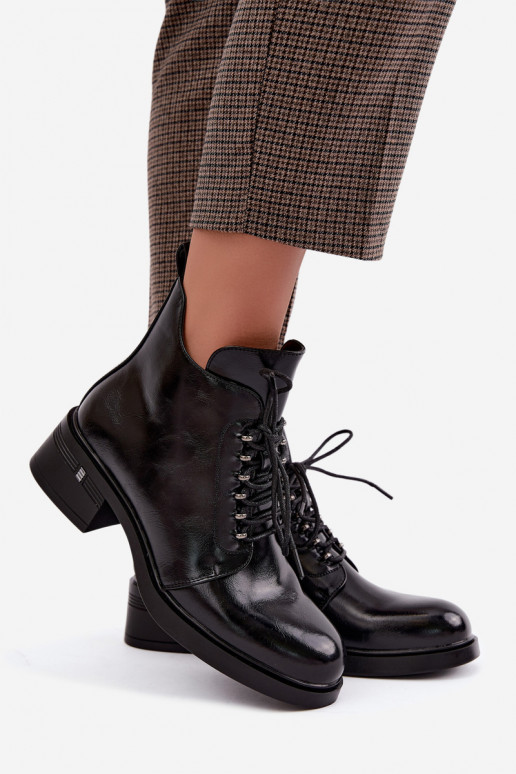 Insulated ankle boots Klocke S.Barski HY62-8112 in black color