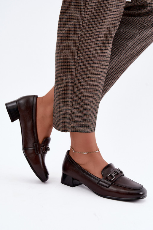 Buty z sztucznej skóry z ornamentami Vinceza 39978 w kolorze czekoladowym