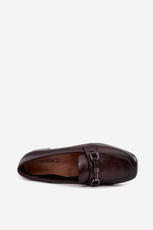 Buty z sztucznej skóry z ornamentami Vinceza 39978 w kolorze czekoladowym