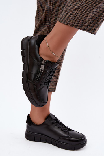 Buty z sztucznej skóry Vinceza 13130 w kolorze czarnym