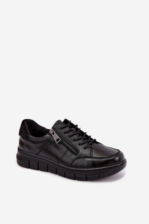 Buty z sztucznej skóry Vinceza 13130 w kolorze czarnym