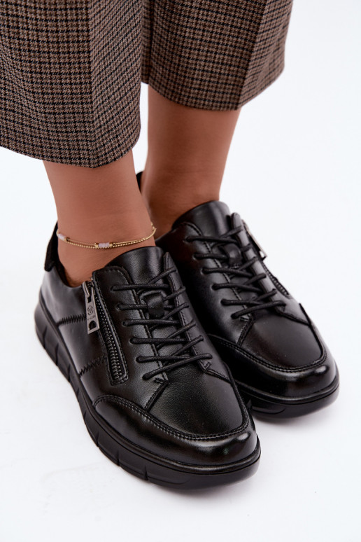 Buty z sztucznej skóry Vinceza 13130 w kolorze czarnym