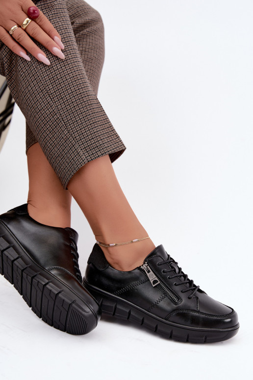 Buty z sztucznej skóry Vinceza 13130 w kolorze czarnym