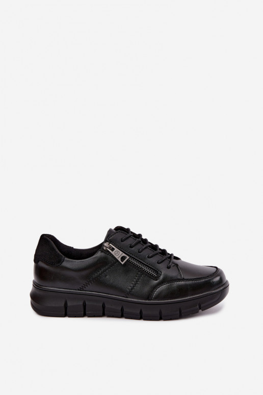 Buty z sztucznej skóry Vinceza 13130 w kolorze czarnym