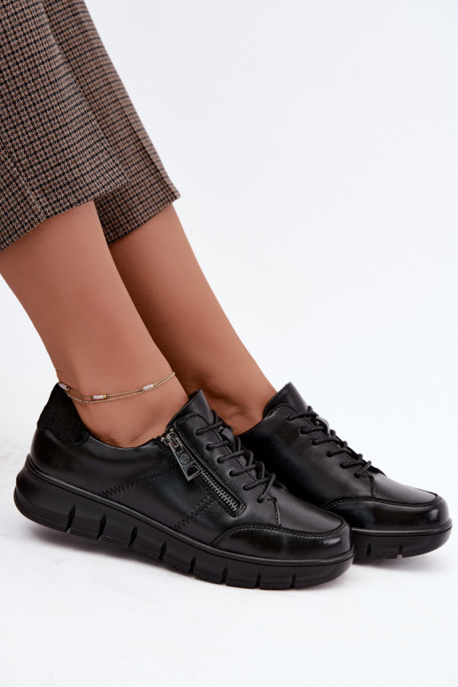 Buty z sztucznej skóry Vinceza 13130 w kolorze czarnym
