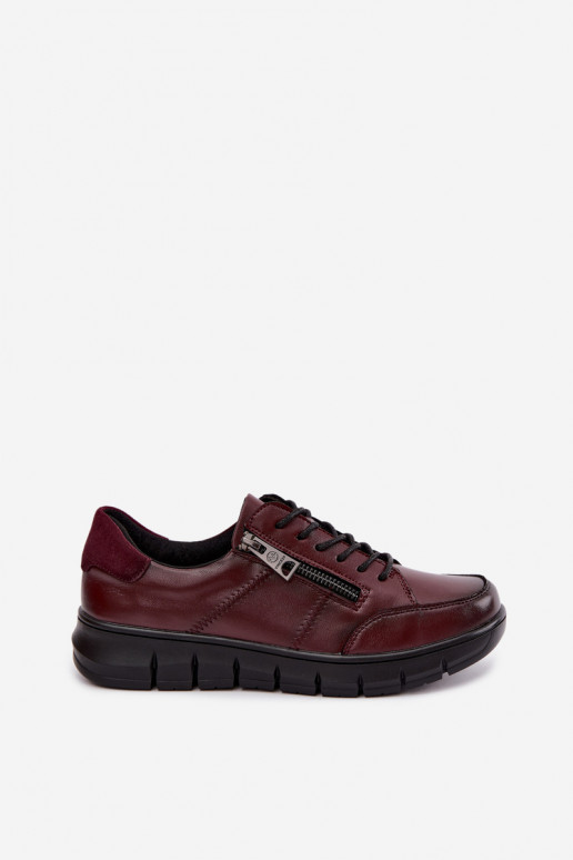 Buty z sztucznej skóry Vinceza 13130 w kolorze bordowym