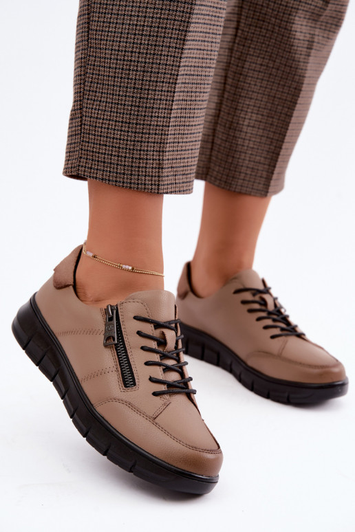Buty z sztucznej skóry Vinceza 13130 w kolorze piaskowym
