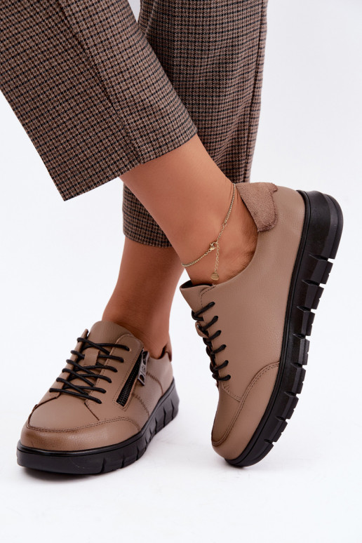 Buty z sztucznej skóry Vinceza 13130 w kolorze piaskowym
