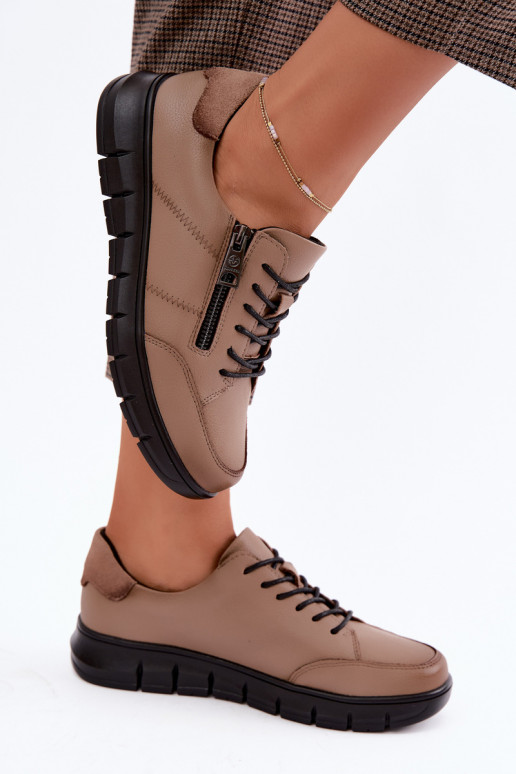 Buty z sztucznej skóry Vinceza 13130 w kolorze piaskowym