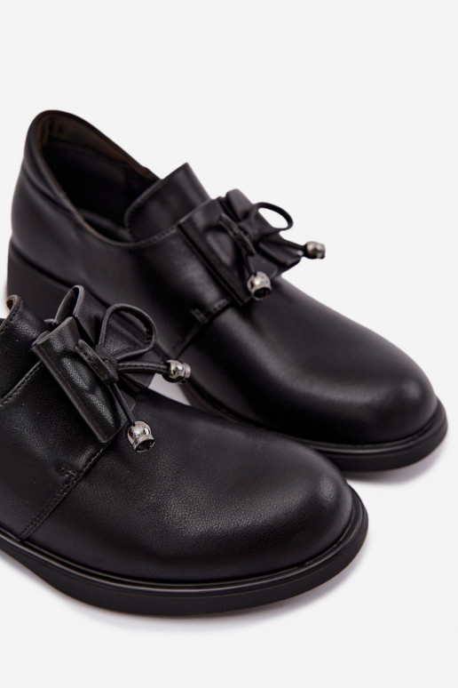 Buty z sztucznej skóry z kokardami T.Sokolski AN J26-190 w kolorze czarnym